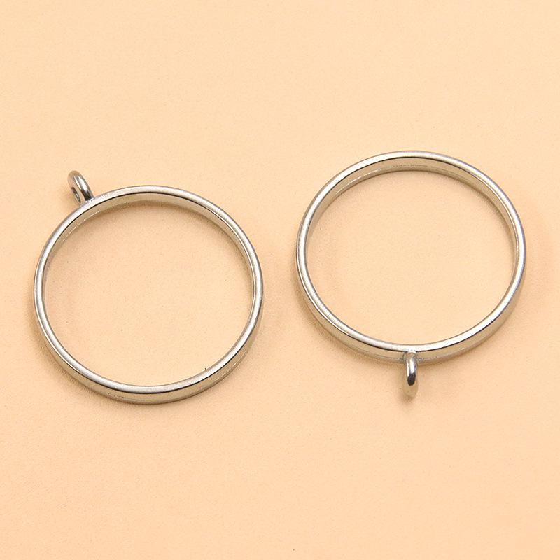 White K Alloy DIY Jewelry: Moon, Round & Heart Hollow Pendants (17 Styles)