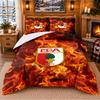 Printed 3Pcs Bedding Set FC Augsburg FC Pattern Bed Sheet Pillowcase For Bedroom Decor