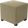 Square Ottoman Cover Polar Fleece Elastic Footstool Slipcover Furniture Protector For Home Pouf