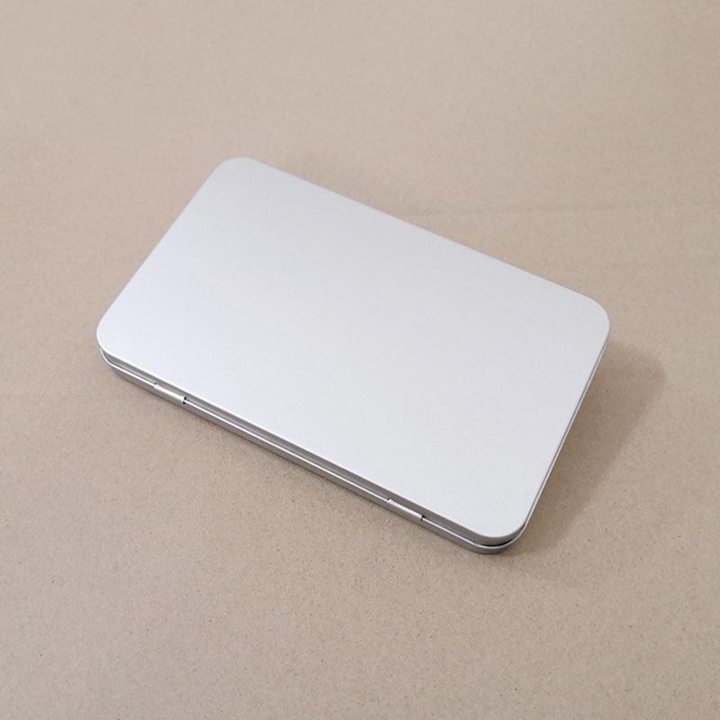 Household Iron Storage Box Tin Box Container Empty Hinged Lid Empty Storage Box Candy Card Jewelry Organizer