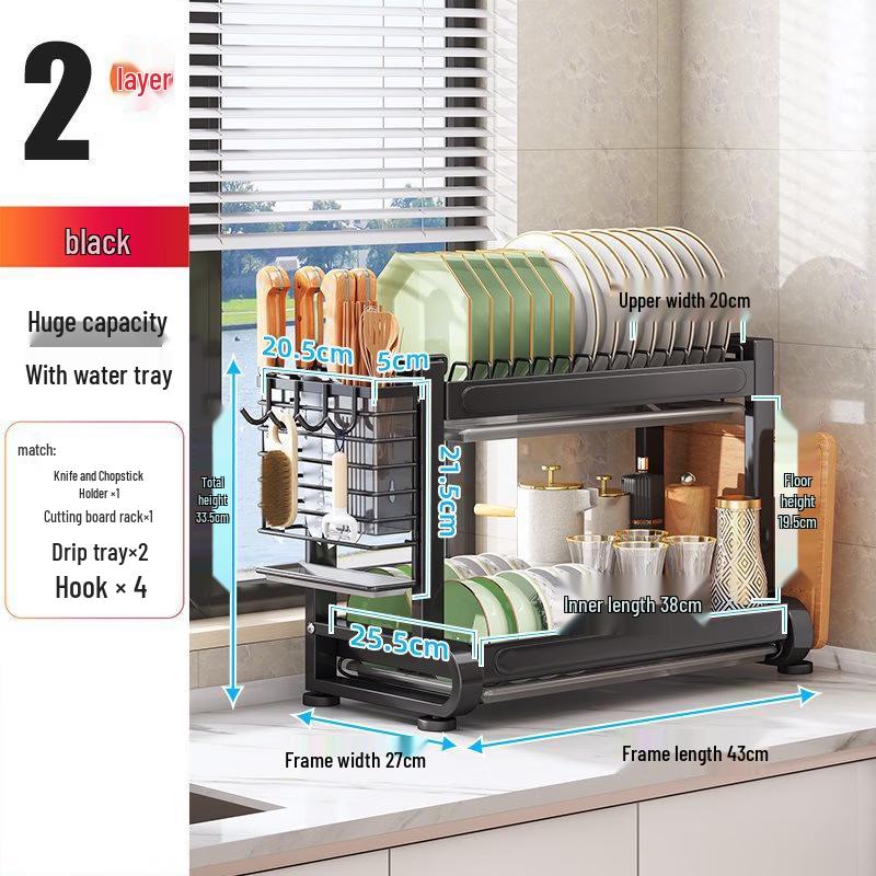 Kitchen Countertop Dish Drying Rack