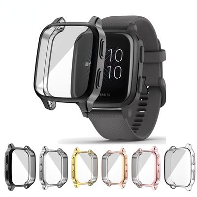 Caso de proteção para garmin venu sq relógio inteligente chapeamento tpu capa macia protetor de tela cheia escudo para garmin venu sq caso