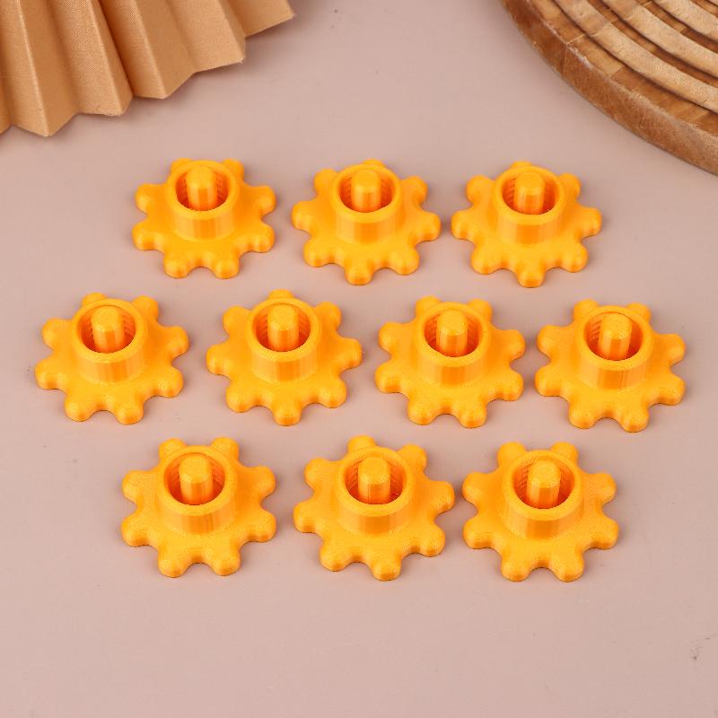 New 10PCS Orange Glass Glue Caps - Durable Plastic Sealing Caps For Standard Glue Bottles, Portable Decoration Tools