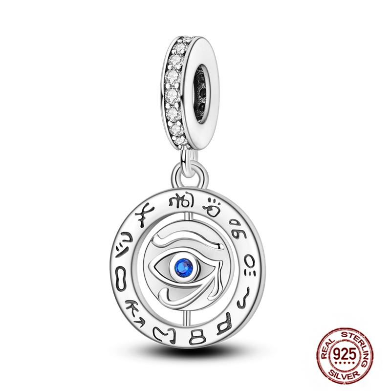 Standard Copper Craft Rotate Devil'S Eye Charms Fit Authentic Bracelet Blue Fatima Hand Palm Spacer Charms Handmade Jewelry Gift