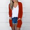 Frühling Herbst Damen Langer Strick-Cardigan-Mantel, Langarm Offen Gestrickter Cardigan Mit Taschen, Europäischer Amerikanischer Stil Damen Oberbekleidung