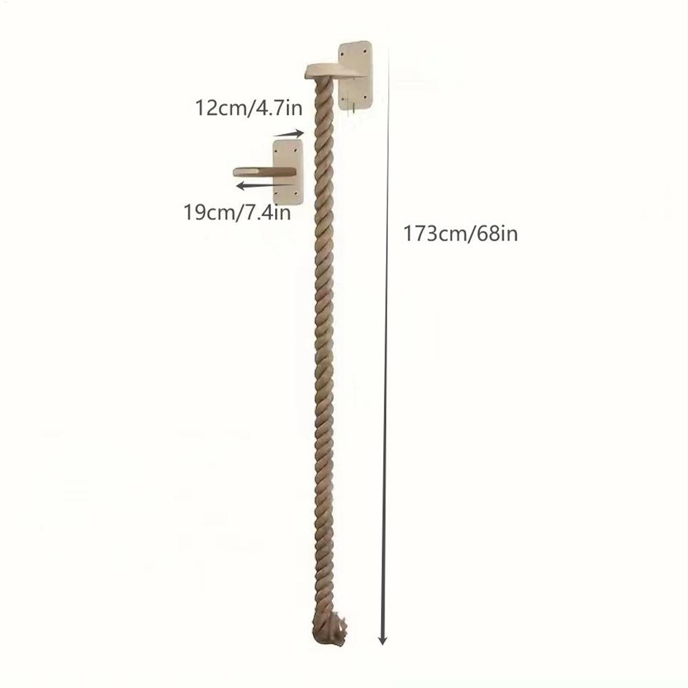 

Cat Climbing Rope Ceiling Kitten Climbing Tower Toy Saving Pet Paw Grinding Ladders for Indoor Home Wall Mounted Kitten Resting