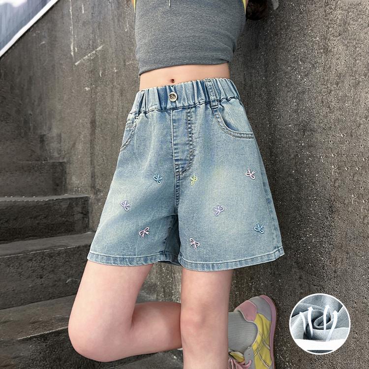 Summer Girls' Shorts Summer Jean Children's Clothing Thin and Loose Pants Children's Shorts Denim Shorts