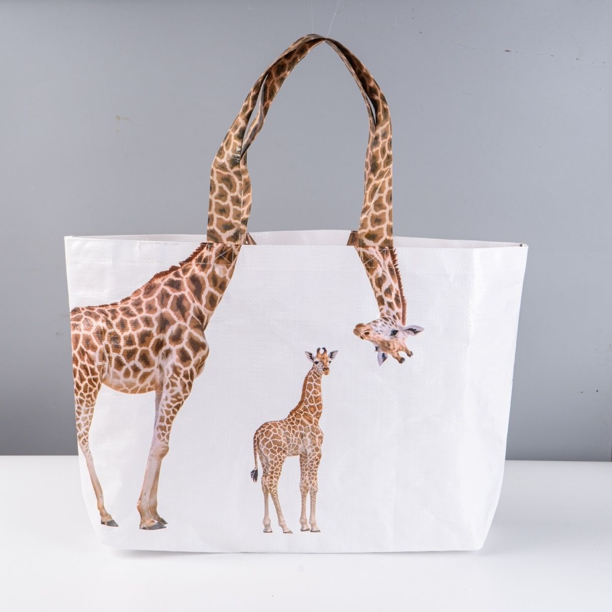 

Большая сумка для покупок женская с рисунком жирафа тканая сумка дорожная сумка большой вместимости Extra Large