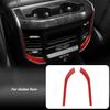 For 2019-2022 Dodge RAM 3500 Red Carbon Fiber Rear Air Conditioner Vent Trim 2P