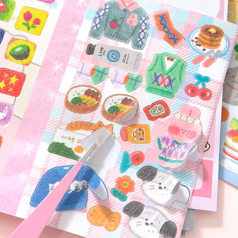 Xin Mo M5 Japanese Die-cut Sticker Book: Versatile Tearable Journal for DIY Collage and Gumi Crafts