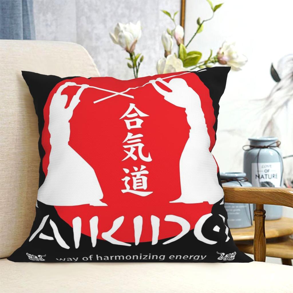 Aikido Square Pillowcase Cushion Cover Pillow Case Throw Pillow Cover for Home Sofa Living Room