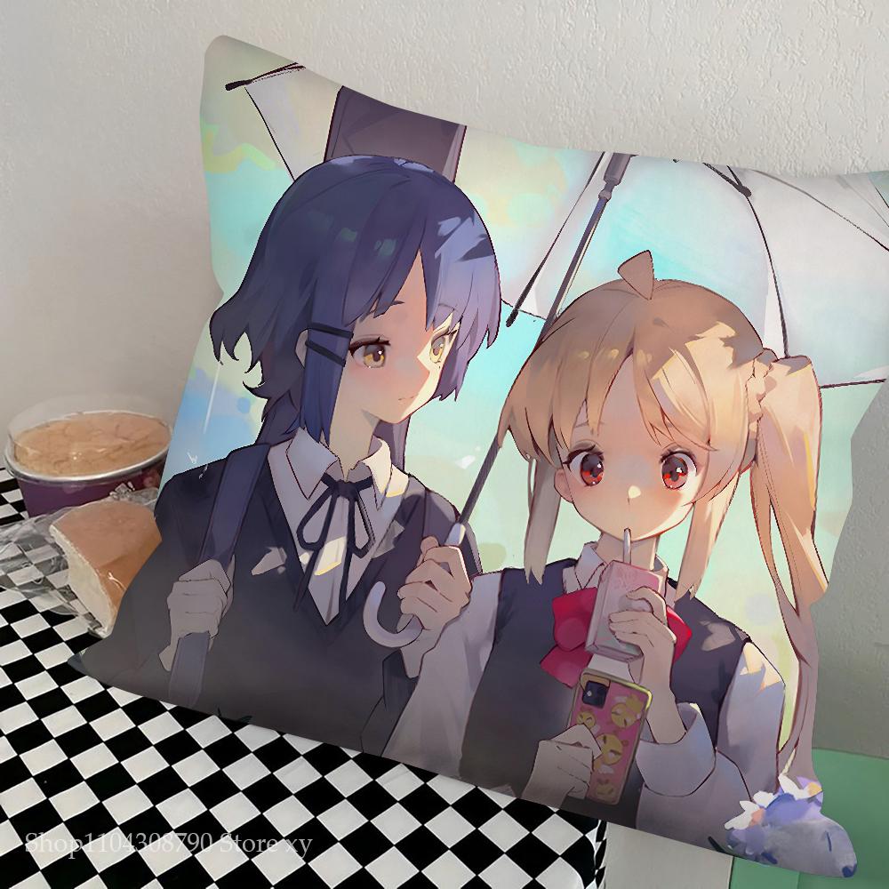 Anime Bocchi The Rock Pillow Case Square Pillow Bedroom Sofa Leisure Comfort Cushion Car Living Room Home Decoration