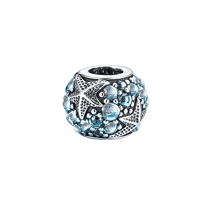 Pandora Ocean Star Beads Pendant Unisex Couple Style Silver 791905CZF