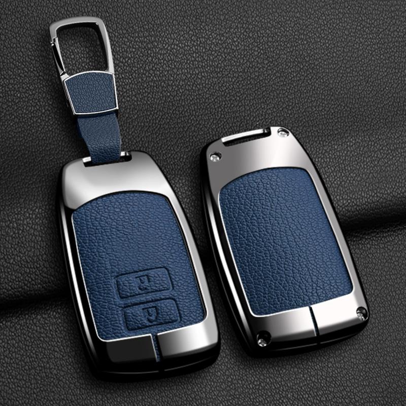 Zinc Alloy Leather Car Key Case For Toyota Prado Yaris Vios Previa Aygo   Yaris Porte Spade Hiace Regiuse Key Fob