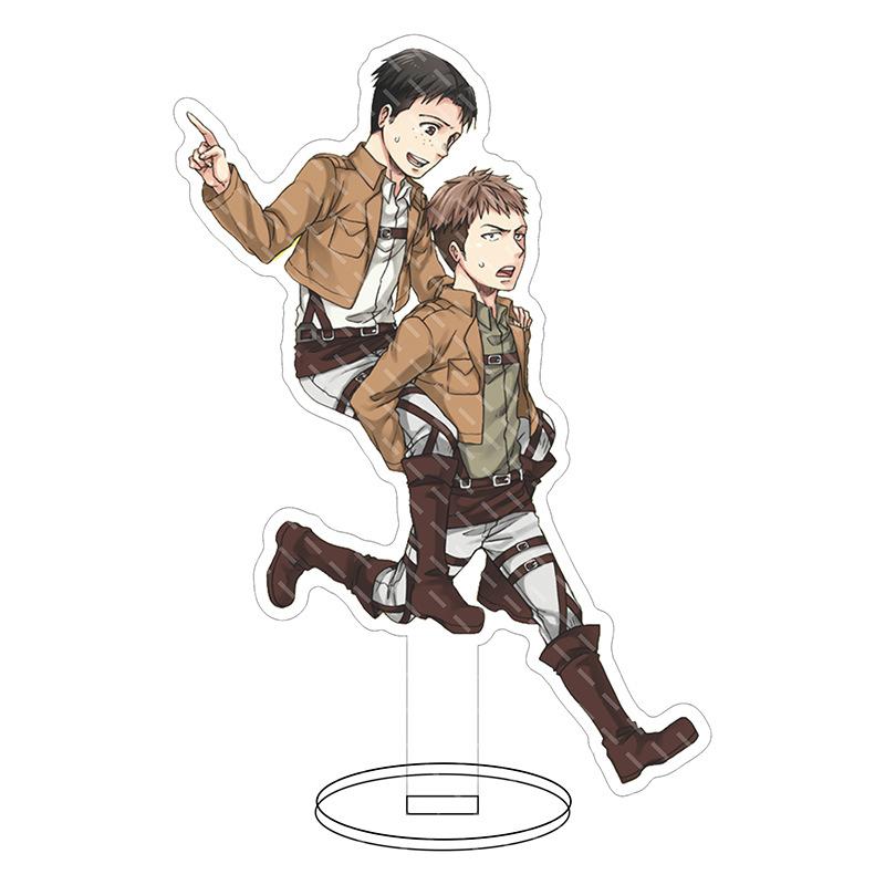 Anime Attack On Titan Acrylic Double-Sided Stands Model Figure Eren Jaeger Ackerman Hange Zoe Tabletop Decorations Standing