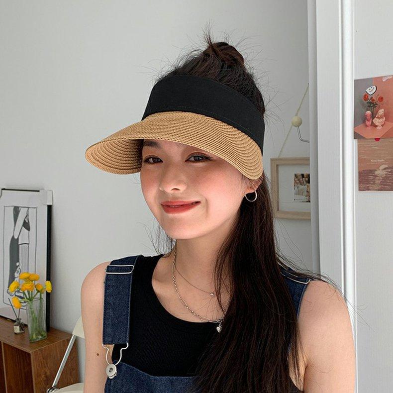 Wide Brim Straw Sun Hat UV Protection 