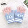 Toddler Knit Gloves Cozy Thick Pair Kids Lining 1 with Velvet Winter Gloves Lined Mittens