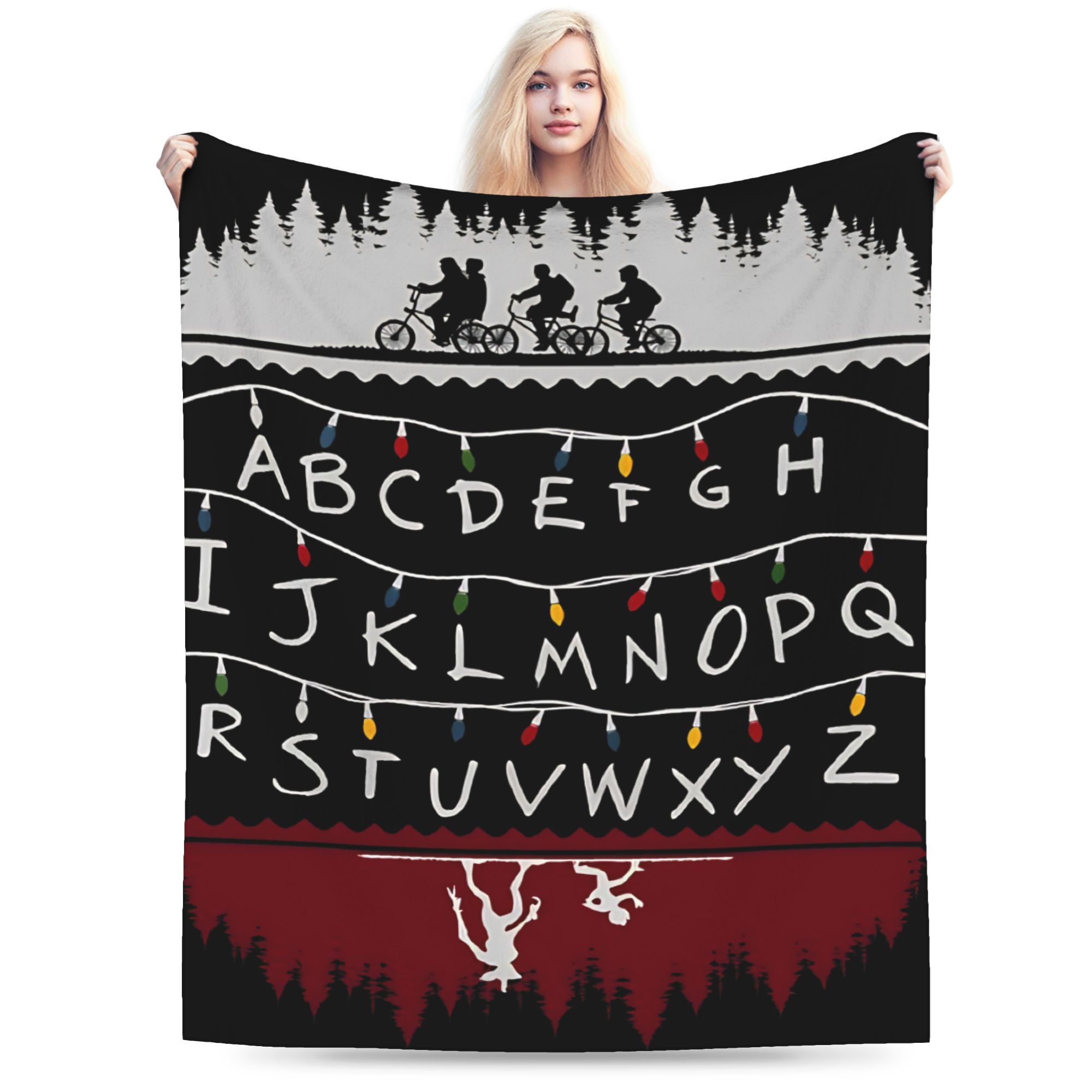 

Christmas Things lights Warm Blanket Fashion Travel Office Throw Blanket Couch Chair Flannel Bedspread Sofa Bed Cover 75x90cm