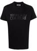 T-shirt z nadrukiem logo VERSACE JEANS COUTURE - CZARNY. Koszulka unisex