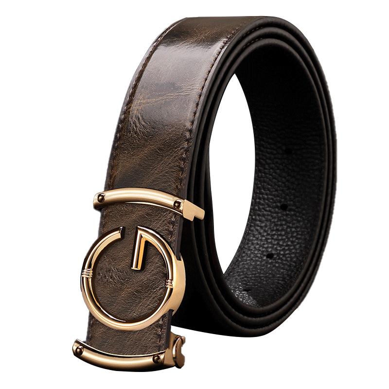 Men's Belt Automatic Buckle Belt Business Middle Aged and Young Trousers Belt Men