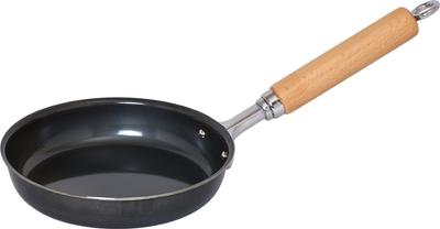 Wahei Freiz Tsubame Sanjo Siyah Demir Kızarmış Yumurta Kızartma Tavası 16cm IH Uyumlu Gazlı Omlet Ahşap Saplı Japonya'da Üretilmiştir Dikkatle Seçilmiş Malzemeler