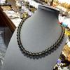 Hand-Woven Natural Crystal Beaded Necklace Obsidian Necklace Niche Quiet Luxury Fashion Ethnic Versatile Sweater Chain