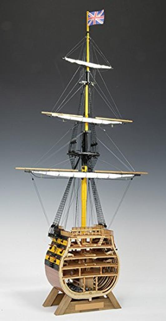 Woody Joe Royal Navy Victory Cut Model Wooden Model Unpainted Assembly Kit 1/160 (With Sail)