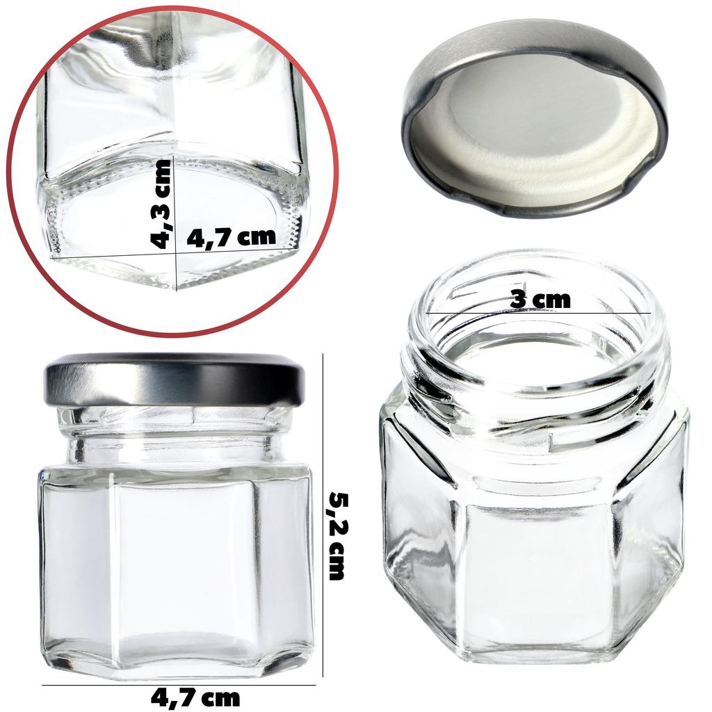 KADAX Spice Jar Yenne Yenne with Lid 6 Pcs. 30 Ml