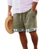Men's Cotton And Linen Solid Color Lace-up Sweatpants Men's Shorts Casual Pants