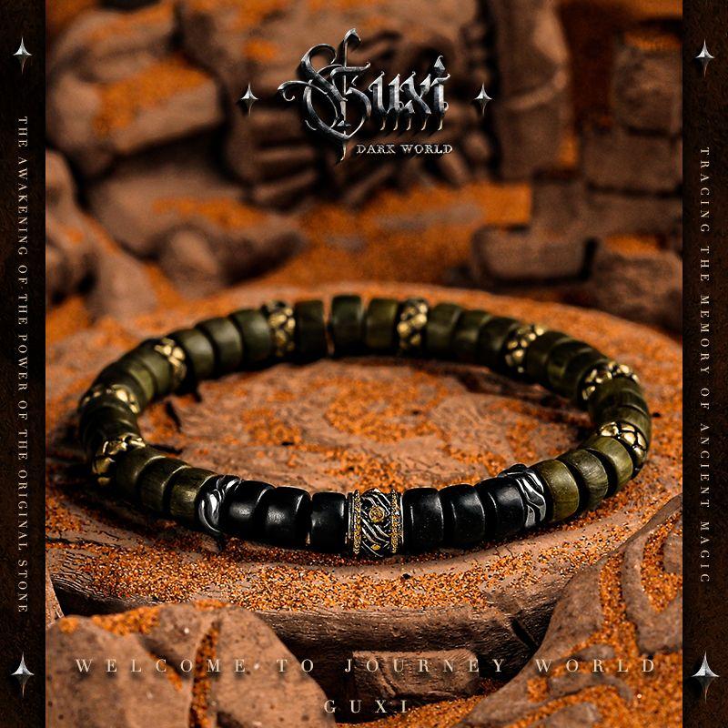 

Гуси [Падающая тень] Натуральный Черный Зеленый Сандаловое дерево Браслет Мужской Прямой Крой Таблетки Браслет Парный Ручной Игрушка Деревянный Из Бусин Ретро Style a size S 15-16cm]