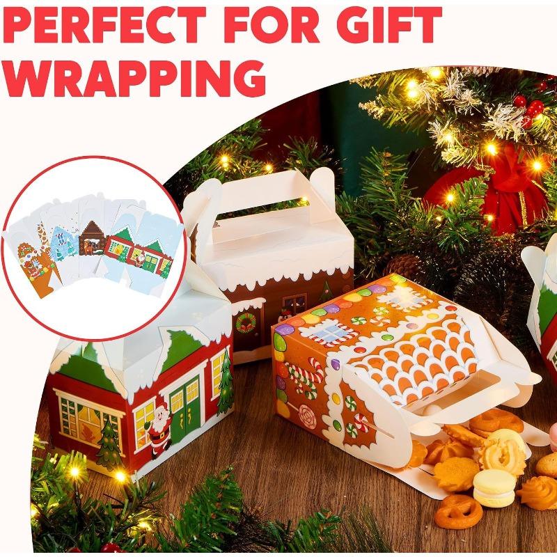 Christmas Gift Box Handheld Candy Cookies Packaging Box Christmas Holiday Party Gift Box