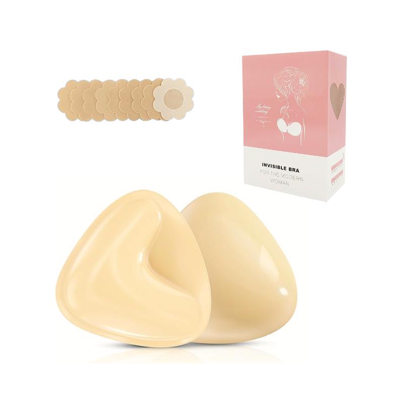 Double-Sided Silicone Nipple Covers & Push-Up Bra Inserts for Deep V Swimsuits