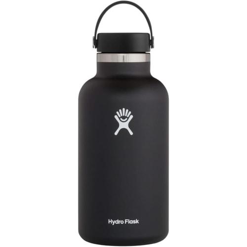 Hydro Flask Water Bottle, 64 Oz (1900 Ml), Wide Mouth, Black, W64BTS001