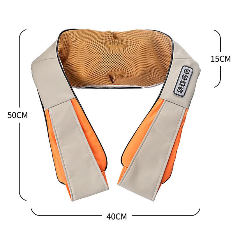 Shiatsu Nacken- und Schultermassagegerät Beheiztes Rückenmassagegerät U-Form Tief Knetendes Elektrisches Massagekissen für Nacken Taille Bein Körper