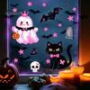 Removable Holiday Decor 2 Sheets Halloween Cartoon Ghost Window Cling, Spooky Decorative Reusable Cling Glass Sticker, Waterproof Static Decal