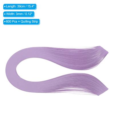Uxcell 600 Bandes Papier Quilling Set 39cm Couleur Mixte Décoration DIY Cadeau Papier Craft 3mm Origami Craft Outils Quilling DIY