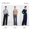 Navigare Women's Crew Neck Striped Knitted Cardigan