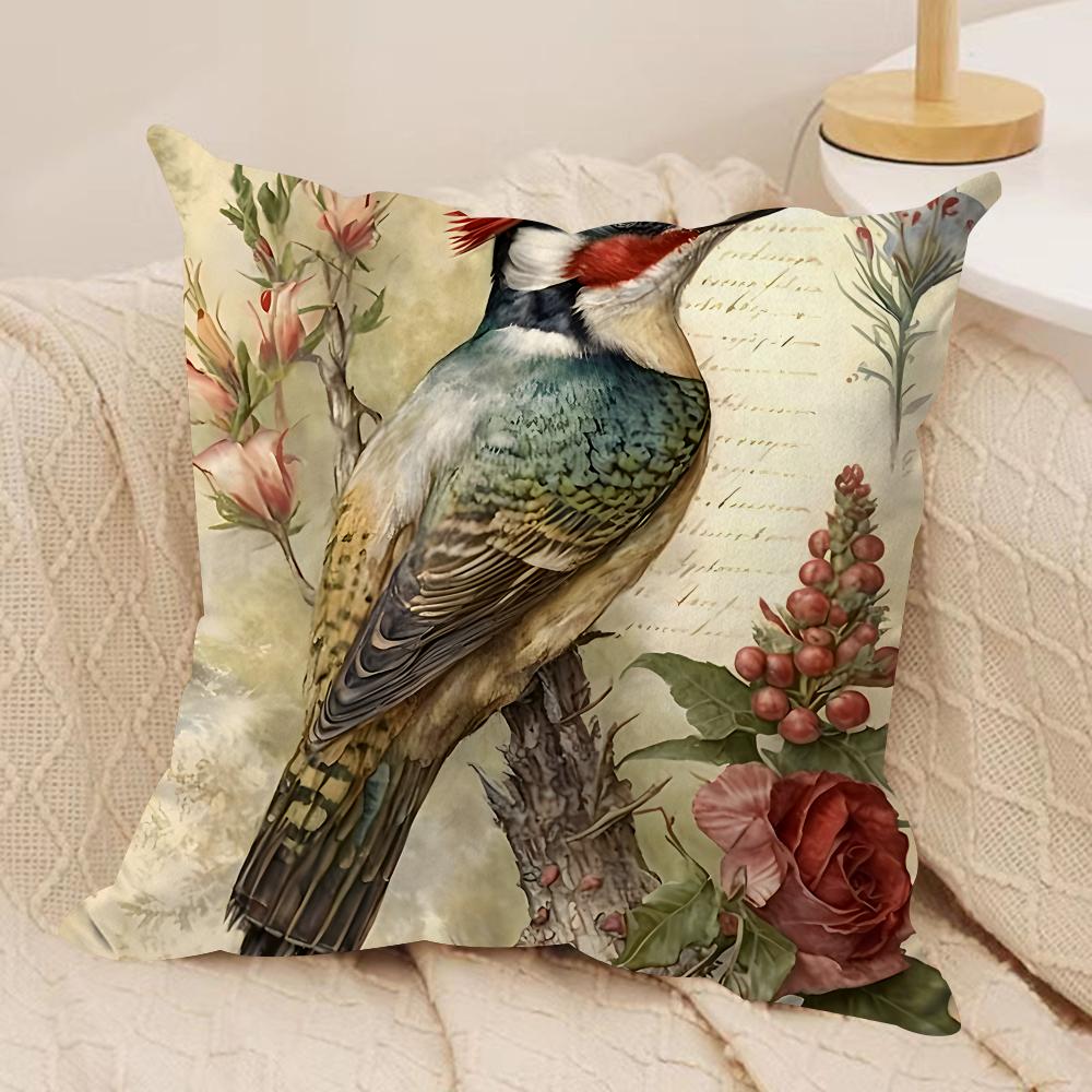 Retro Fashion Animals Cushion Cover Silky Short Plush Invisible Zipper Dustproof Sofa Pillow Case For Home Decor