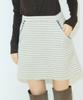 Hocus Pocus Bulgaria Virgin Wool A-Line Tweed Skirt / Cream