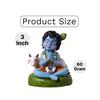 Idolo di Krishna per Bambino Statua di Bal Gopal con Statuetta di Mucca Articolo Regalo per Janmashtami & Pooja, Decorazione per la Casa, Decorazione da Tavolo