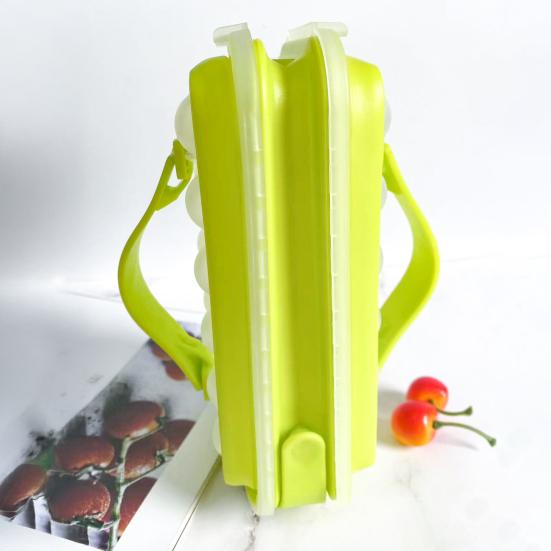 Eiswürfelform mit Deckel Lebensmittelechtes Silikon Eiswürfelbereiter BPA-frei Einfaches Entformen Ein-Klick-Entnahme Eiswürfelschale für Gefrierschrank