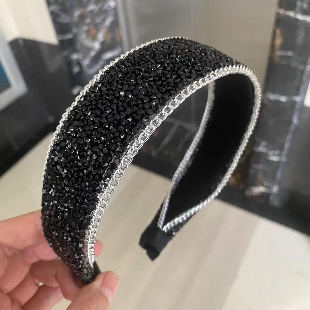 Strass Stirnband Modisches Breites Haarband Damen Haar Accessoires