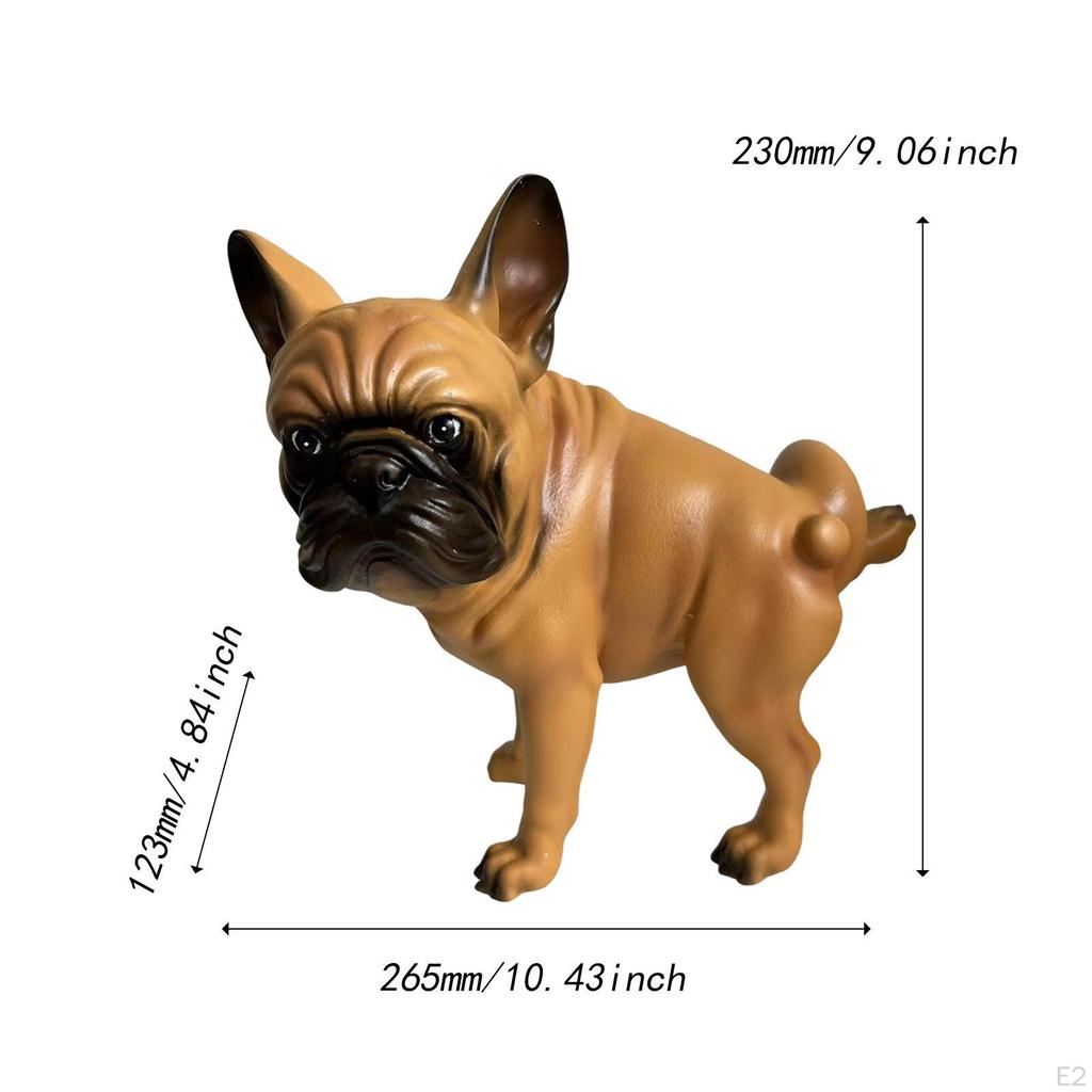 Dog Garden Statue Collectible Handmade Resin Craft Cute Animal Sculpture Puppy Figurine for Living