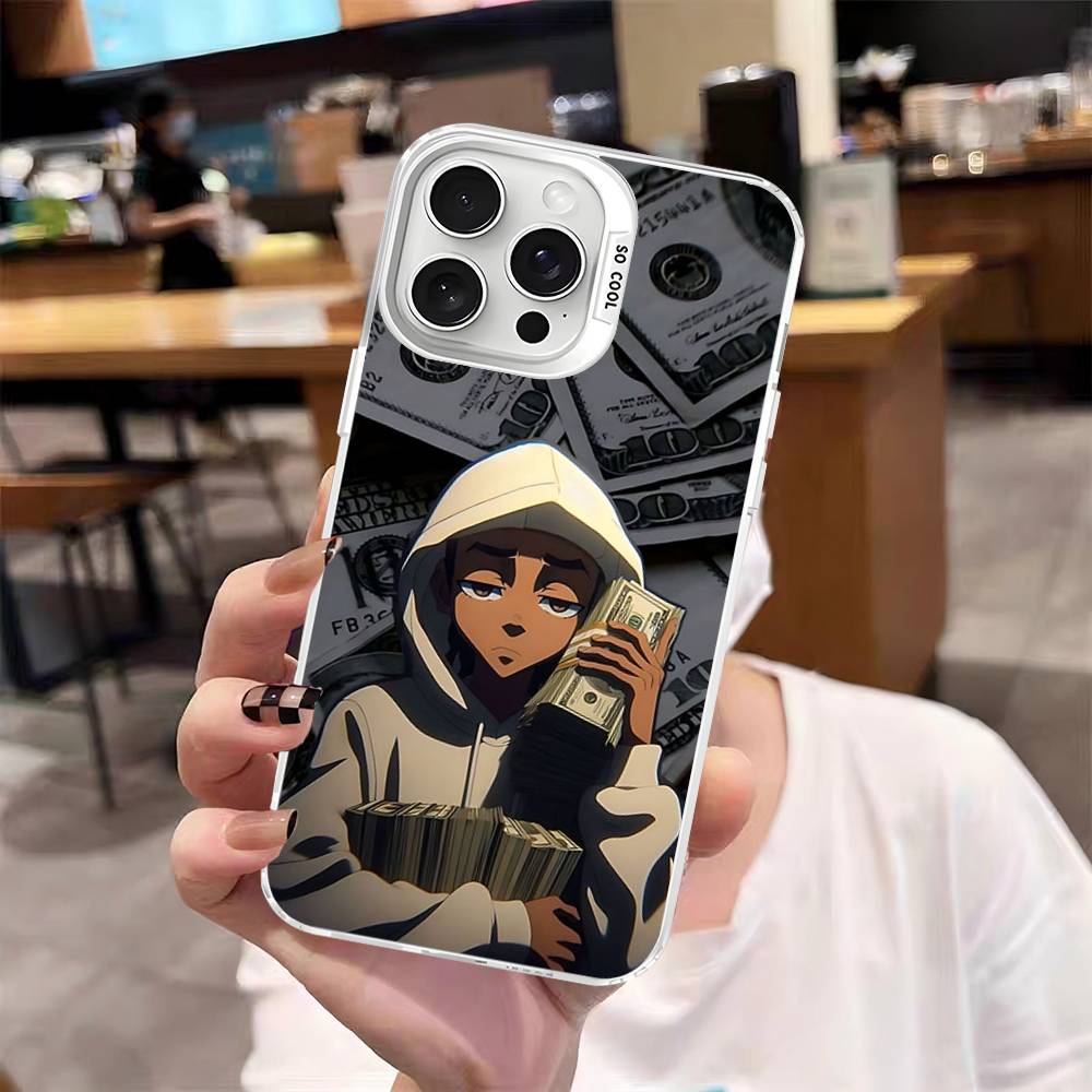 Cartoon The Boondocks Phone Cases For IPhone 17 16 15 14 13 12 11 Plus Pro Max Pro Color Matte Cover