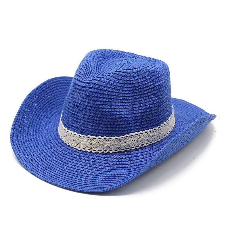 Ethnic Style Jazz Hat Summer Men And Women Boutique Straw Hat Sunshade Casual Beach Hat Retro Top Hat