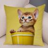 Cute Pet Animal Print Pillowcase Funny  Cat  Decoration Car Sofa Home Cushion Cover