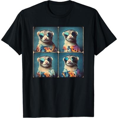 Kleurrijke Hippie Fret Draagt Tie Dye Fret Liefhebbers T-shirt