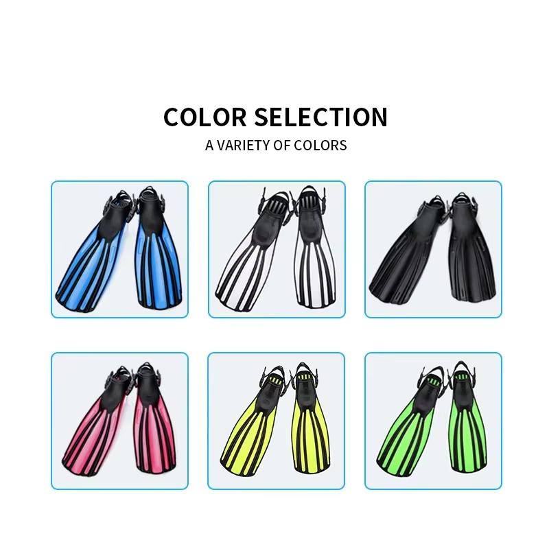 Professional Adjustable Long Flippers - Hot-Selling Swimming Fins for Snorkeling, Diving & Training