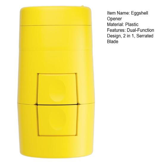 1/2 st Äggskalsöppnare 2-i-1 Hårdkokt Äggskalare Knäckare med Tandad Kniv Och Magnetisk Stans Enkel Skalborttagning Köksredskap