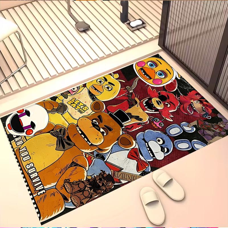 Five Nights at Freddy's Druckteppich, Waschbarer Bodenteppich, Für Eingangsbereich Schlafsaal Waschküche Büro Arbeitszimmer, Heimdekoration Geburtstag Weihnachtsgeschenk